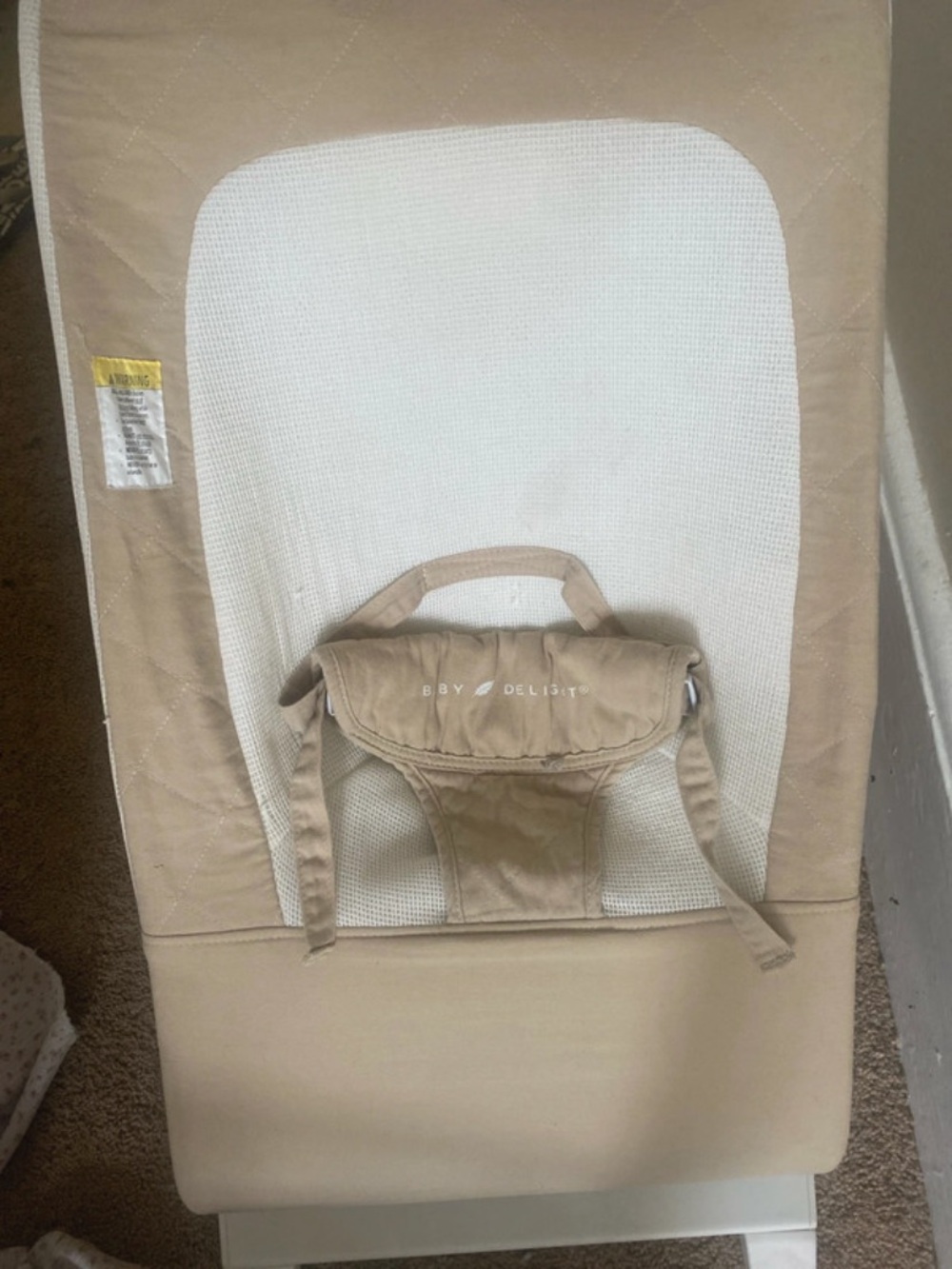 Beige Infant Bouncer Seat